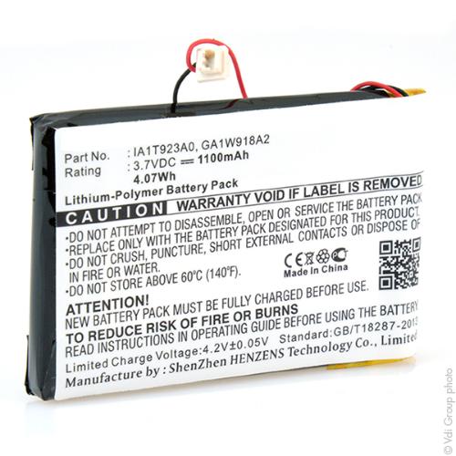 Batterie PDA 3.7V 1100mAh photo du produit 2 L