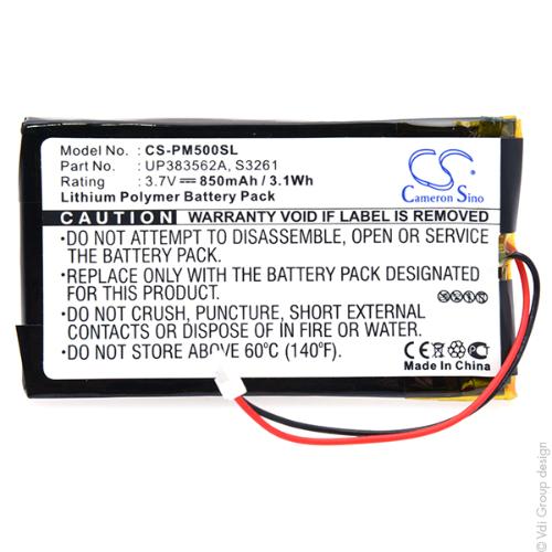 Batterie PDA 3.7V 850mAh photo du produit 1 L