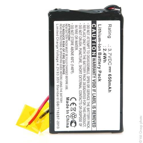 Batterie PDA 3.7V 650mAh photo du produit 1 L
