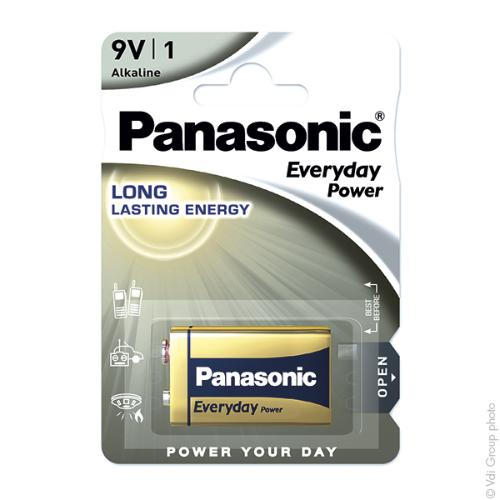 Pile alcaline blister x1 Panasonic Everyday Power 6LR61 9V 680mAh photo du produit 1 L