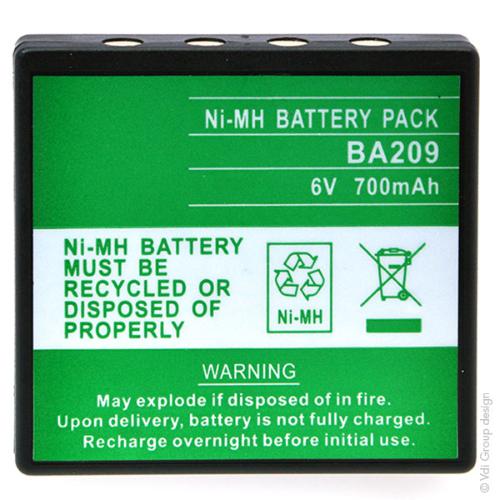 Batterie télécommande de grue HBC 6V 700mAh photo du produit 2 L