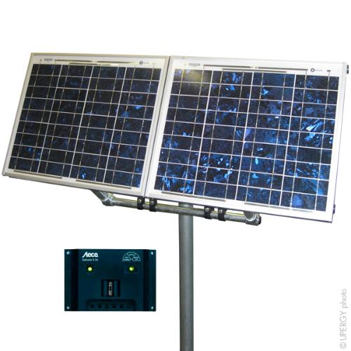 Kit solaire 10W-24V Polycristallin + Kit de fixation + régulateur de charge photo du produit 1 L