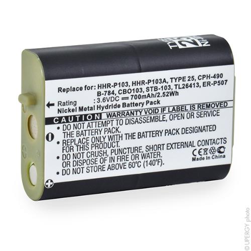 Batterie téléphone fixe 3.6V 700mAh photo du produit 1 L