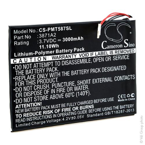 Batterie tablette 3.7V 3000mAh photo du produit 2 L