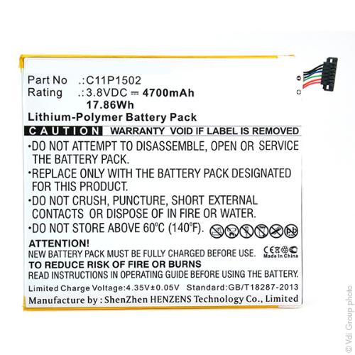 Batterie tablette 3.8V 4700mAh photo du produit 1 L