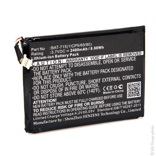 Batterie tablette 3.7V 2400mAh photo du produit 3 L