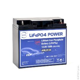 Batterie Lithium Fer Phosphate NX LiFePO4 POWER UN38.3 (230.4Wh) 12V 18Ah M6-M product photo