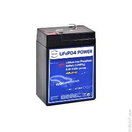 Batterie Lithium Fer Phosphate UN38.3 (28.8Wh) 6V 4.5Ah F4.8 photo du produit