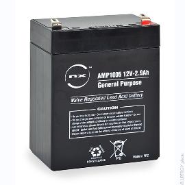 Batterie plomb AGM NX 2.9-12 General Purpose 12V 2.9Ah F4.8 product photo