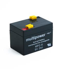 Batterie plomb AGM MP2-6 6V 2Ah F4.8 photo du produit