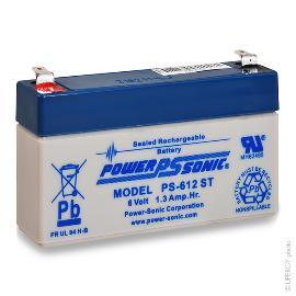 Batterie plomb AGM Powersonic PS-612-ST 6V 1.3Ah photo du produit