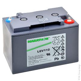 Batterie plomb AGM MARATHON L6V110 6V 112Ah M8-M photo du produit