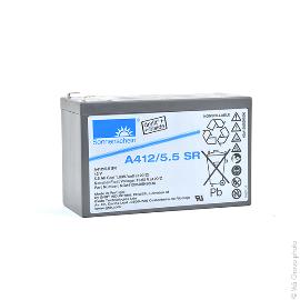 Batterie plomb etanche gel A412/5.5 SR 12V 5.5Ah F6.35 photo du produit