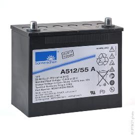 Batterie plomb etanche gel A512/55A 12V 55Ah Auto photo du produit