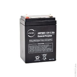 Batterie plomb AGM NX 2.2-12 General Purpose 12V 2.2Ah F4.8 photo du produit