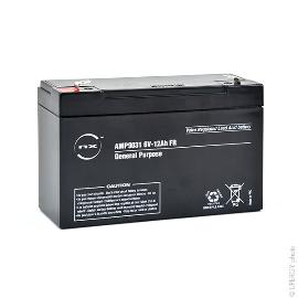 Batterie plomb AGM NX 12-6 General Purpose FR 6V 12Ah F6.35 product photo