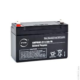 Batterie plomb AGM NX 3.5-4 General Purpose FR 4V 3.5Ah F4.8 photo du produit