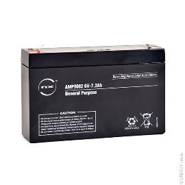 Batterie plomb AGM NX 7.2-6 General Purpose 6V 7.2Ah F4.8 product photo