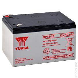 Batterie plomb AGM YUASA NP12-12 12V 12Ah F6.35 product photo