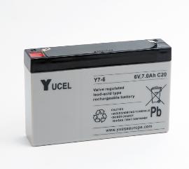Batterie plomb AGM YUCEL Y7-6 6V 7Ah F4.8 product photo
