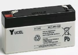Batterie plomb AGM YUCEL Y1.2-6 FR 6V 1.2Ah F4.8 photo du produit