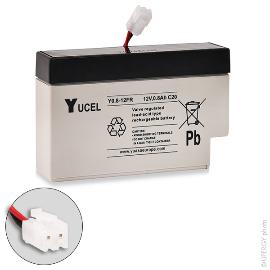 Batterie plomb AGM YUCEL Y0.8-12FR 12V 0.8Ah JST photo du produit