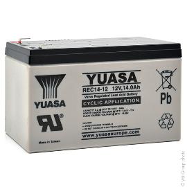 Batterie plomb AGM YUASA REC14-12 12V 14Ah F6.35 product photo