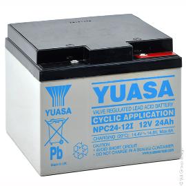 Batterie plomb AGM YUASA NPC24-12I 12V 24Ah M5-F product photo