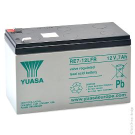Batterie plomb AGM YUASA RE7-12LFR 12V 7Ah F4.8 photo du produit