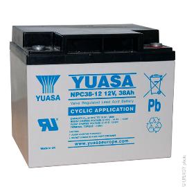Batterie plomb AGM YUASA NPC38-12 12V 38Ah M5-F product photo
