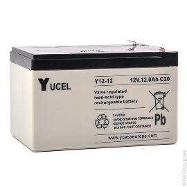 Batterie plomb AGM YUCEL Y12-12 12V 12Ah F6.35 photo du produit