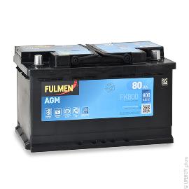 Batterie voiture Fulmen Start-Stop AGM FK800 12V 80Ah 800A photo du produit
