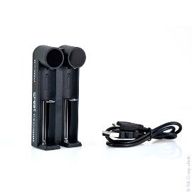Chargeur Li-Ion EFEST K2 USB pour 2 accus 18650/18350/16340/26650/14500... product photo
