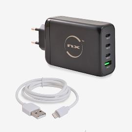 Adaptateur secteur EU 130W + Câble USB vers Lightning product photo