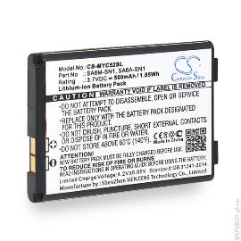 Batterie téléphone portable pour SwissCom 3.7V 500mAh photo du produit