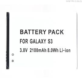 Batterie téléphone portable pour Samsung Galaxy S3 3.8V 2100mAh photo du produit