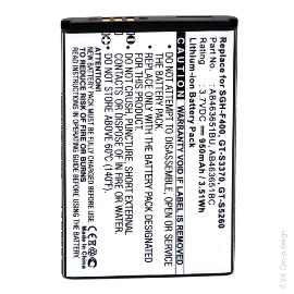 Batterie téléphone portable pour Samsung 3.7V 950mAh photo du produit