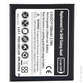 Batterie téléphone portable pour Samsung 3.8V 1500mAh photo du produit
