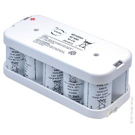 Batterie eclairage secours 10x D VRE 5S2P ST2 6V 9Ah Cosse photo du produit