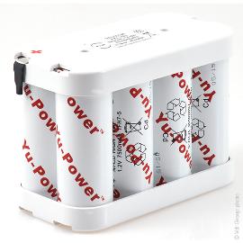 Batterie eclairage secours 8x F HT 4S2P ST2 4.8V 14Ah Cosse photo du produit