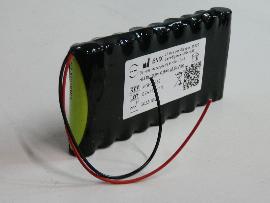 Batterie médicale rechargeable 9x AAA Yuasa ST1 10.8V 800mAh Fils photo du produit