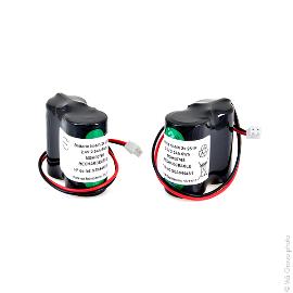Batterie eclairage secours (x2) 2x SC HT 2S1P ST1 2.4V 2.5Ah JST photo du produit