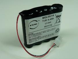 Batterie Li-Ion 4x 18650 2S2P ST1 7.2V 5.2Ah Molex photo du produit