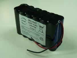 Batterie Lithium Fer Phosphate 12x 18650 4S3P ST2 12.8V 5.4Ah F100 photo du produit