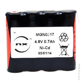 Batterie Nicd 4x AA VRE 4S1P ST1 4.8V 700mAh T2 photo du produit