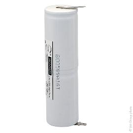Batterie eclairage secours 2xD ST4 Faston 4.8mm (+2.8mm) 2.4V 4Ah photo du produit
