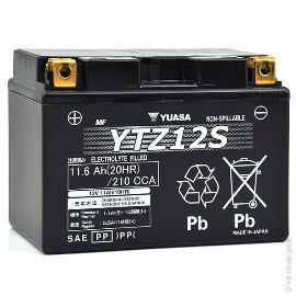 Batterie moto YUASA YTZ12S 12V 11Ah photo du produit