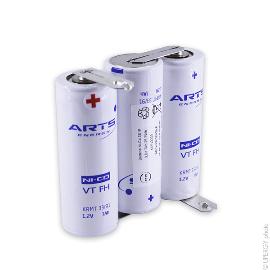 Batterie eclairage secours 3x F VT 3S1P ST1 3.6V 7Ah T2 photo du produit
