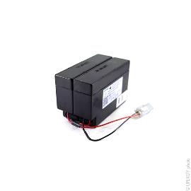 Batterie médicale rechargeable 2x 12V-0.8Ah 2S1P ST1 24V 0.8Ah Molex photo du produit