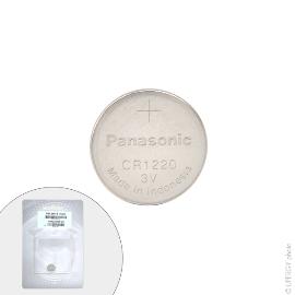 Pile bouton lithium blister CR1220/BN PANASONIC 3V 35mAh photo du produit